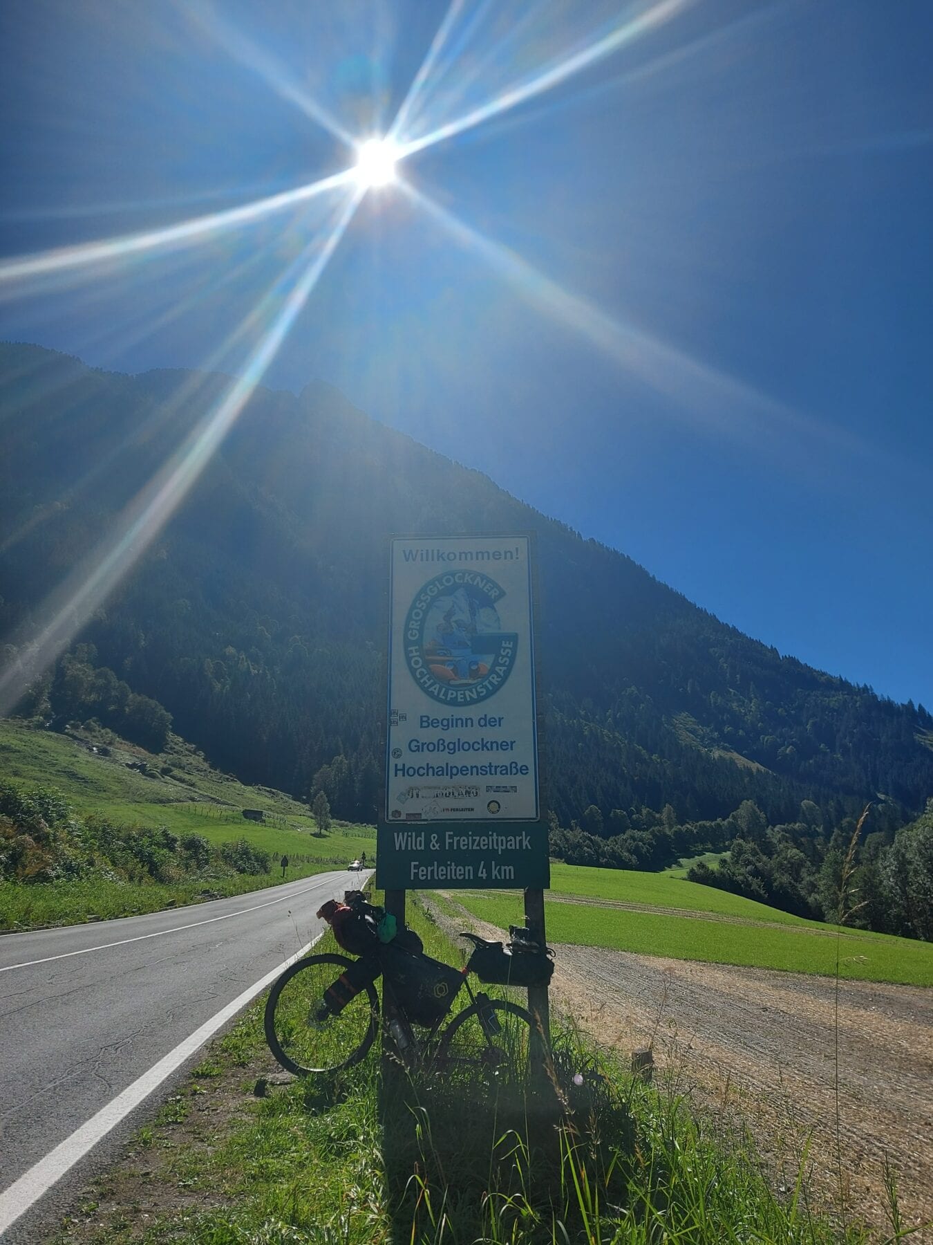 Begin van de Grossglockner Hoogalpenstraat