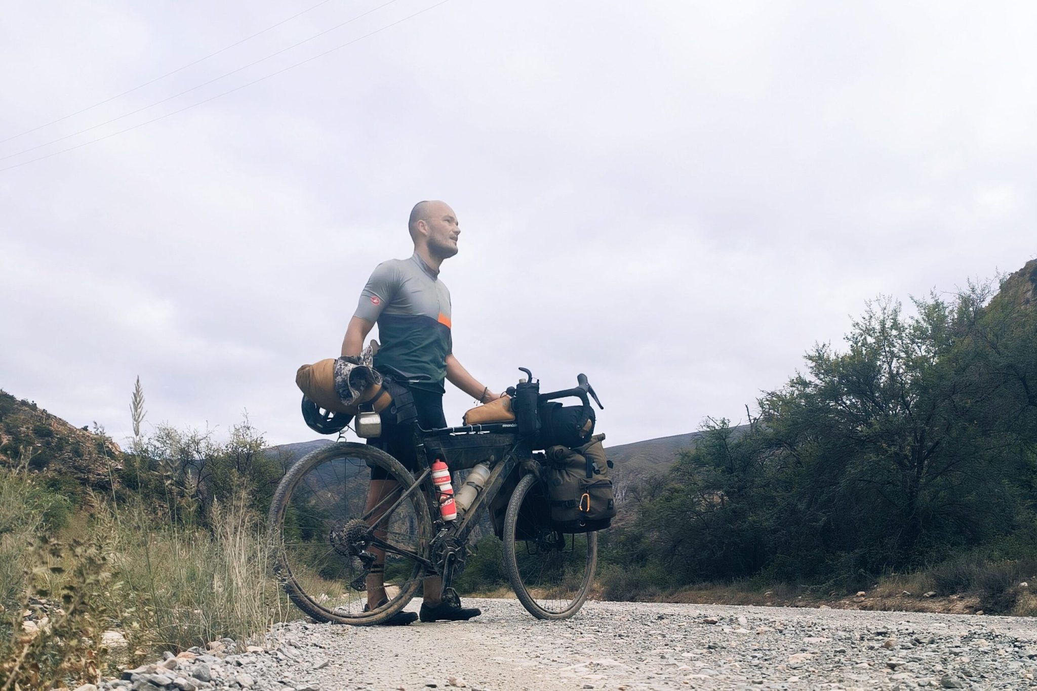 Fotomoment tijdens het bikepacken in Zuid Afrika