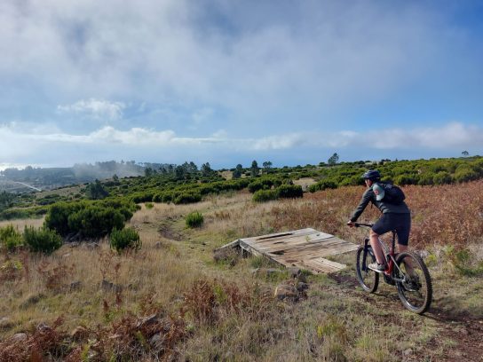 Uitzicht mountainbiken Madeira