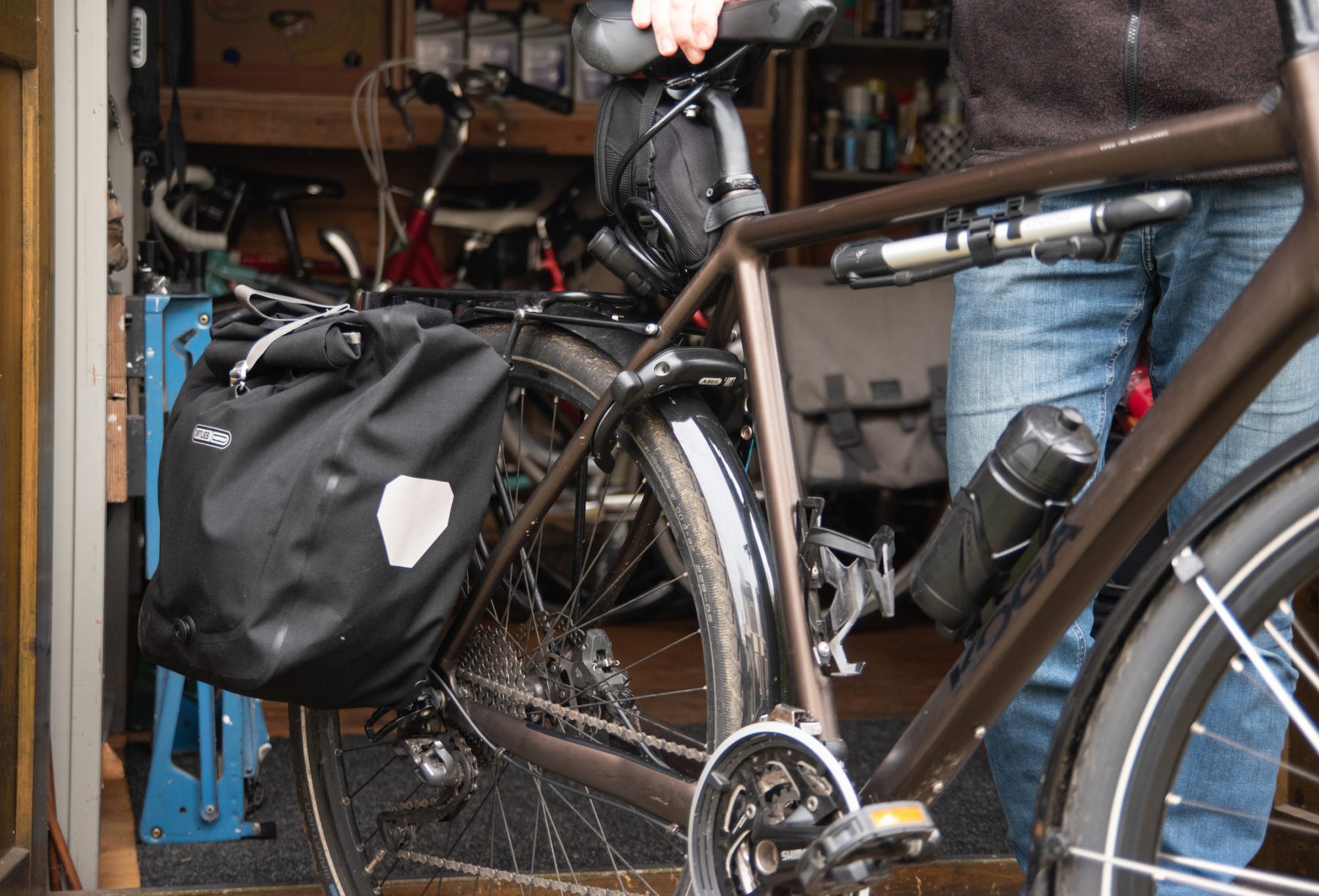 Ortlieb tas op koga traveller schuur