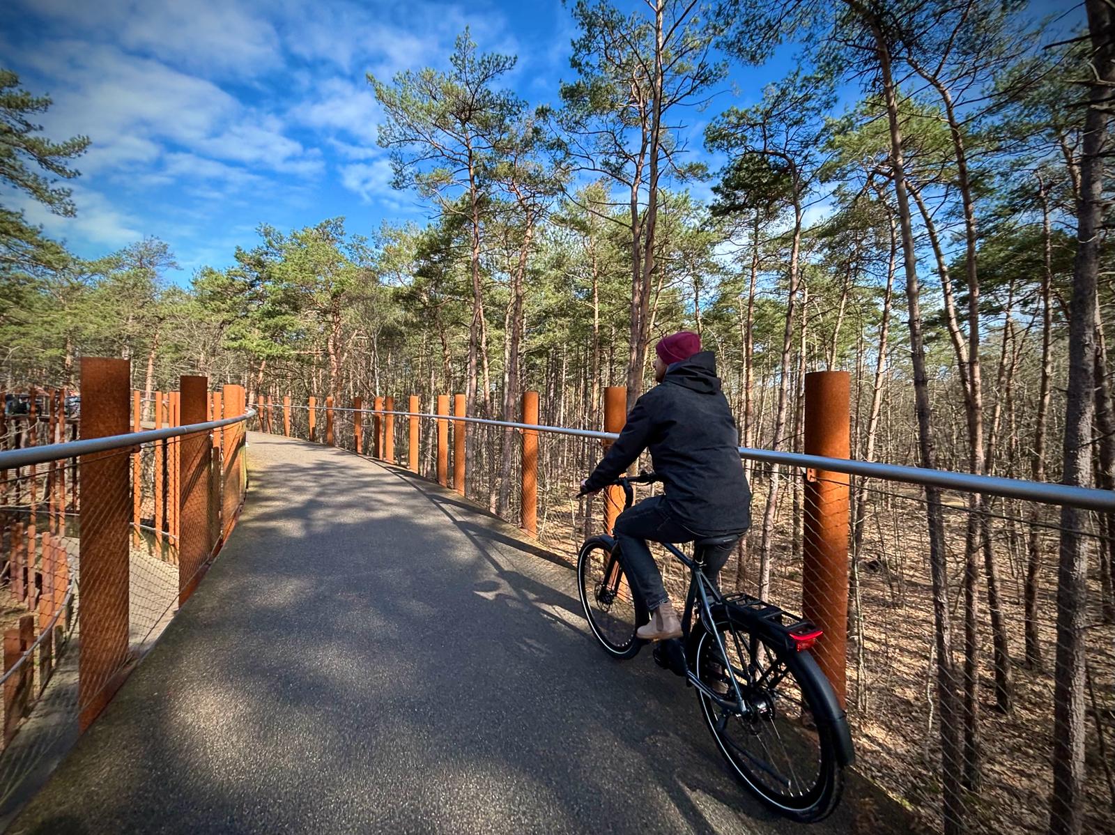 Fietsen door boomtoppen Eksel