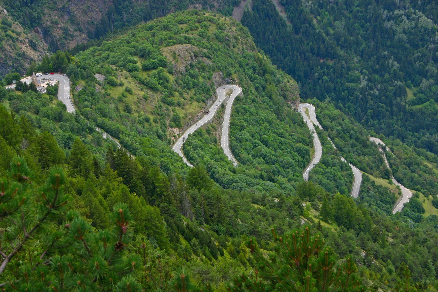 haarspeldbochten op de Alpe d'Huez