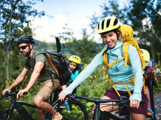 Fietsvakantie met kinderen achterop de fiets