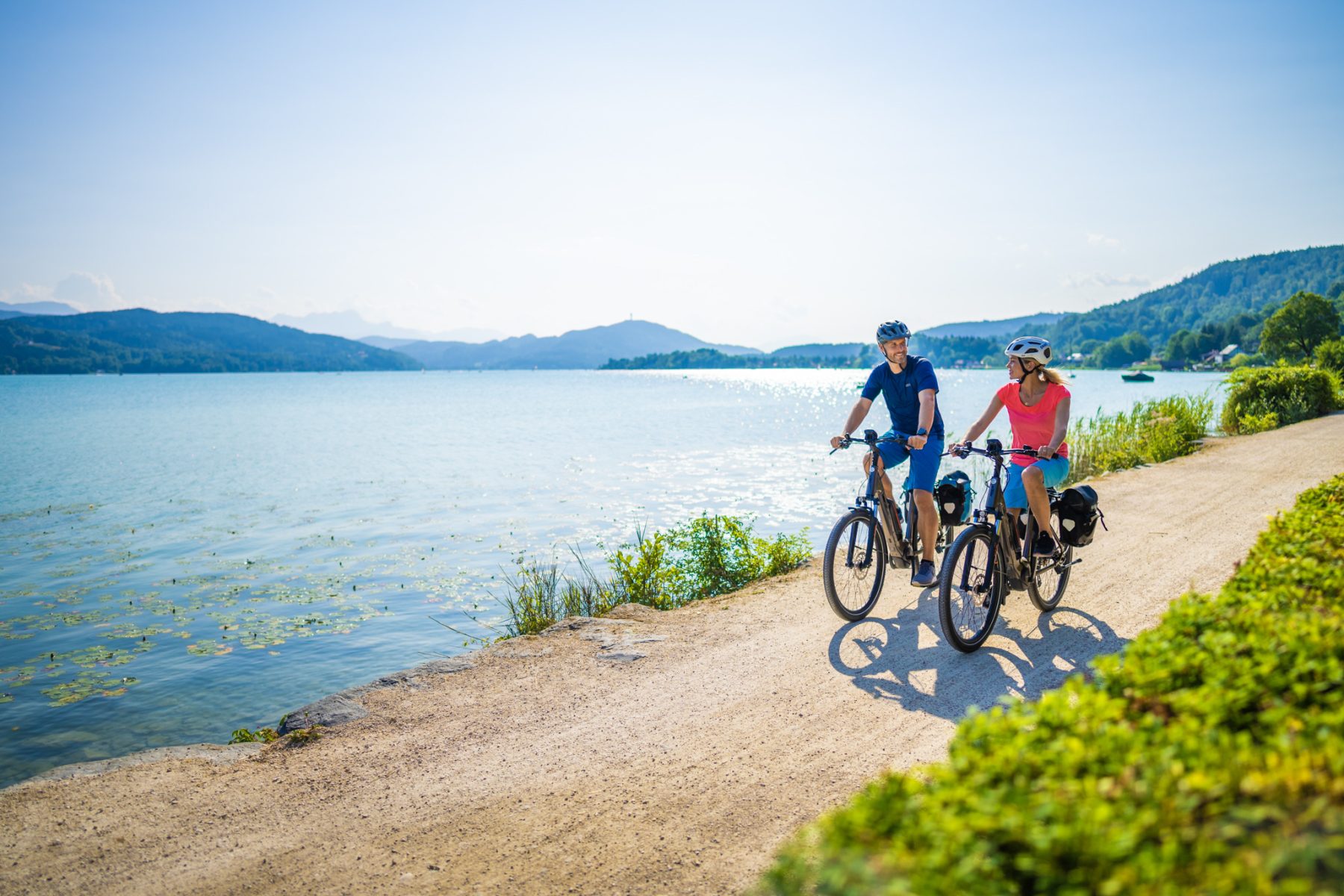 Mensen op fietsvakantie in Karinthië.