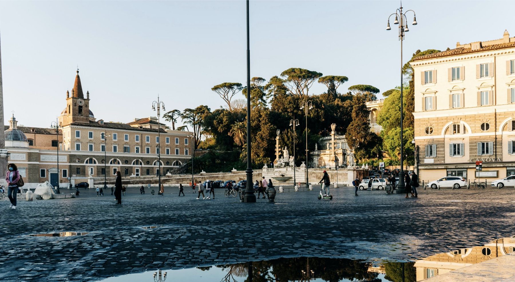 Het Piazza del Popolo in de Italiaanse hoofdstad.