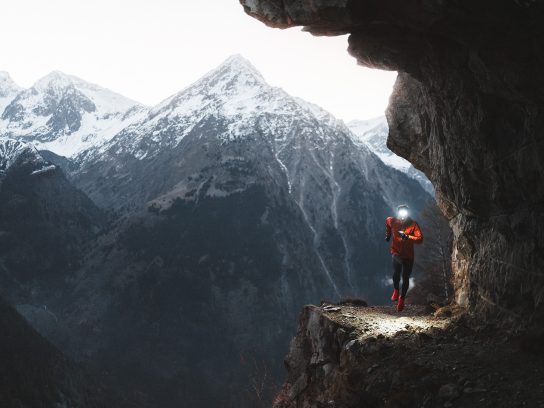 Matthieu Blanchard met Petzl NAO RL hoofdlamp