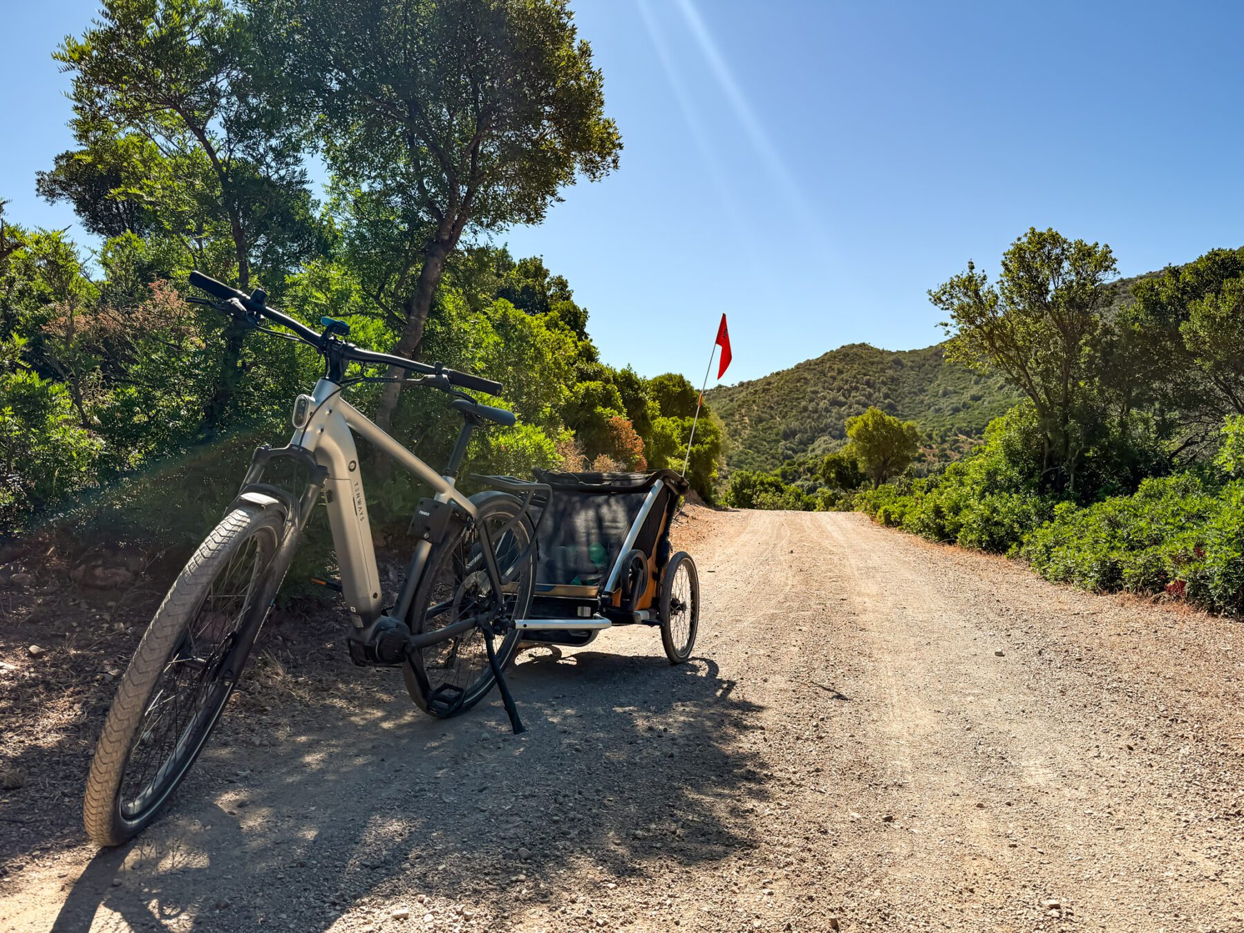 Thule Chariot Sport 2 achter Tenways e-bike